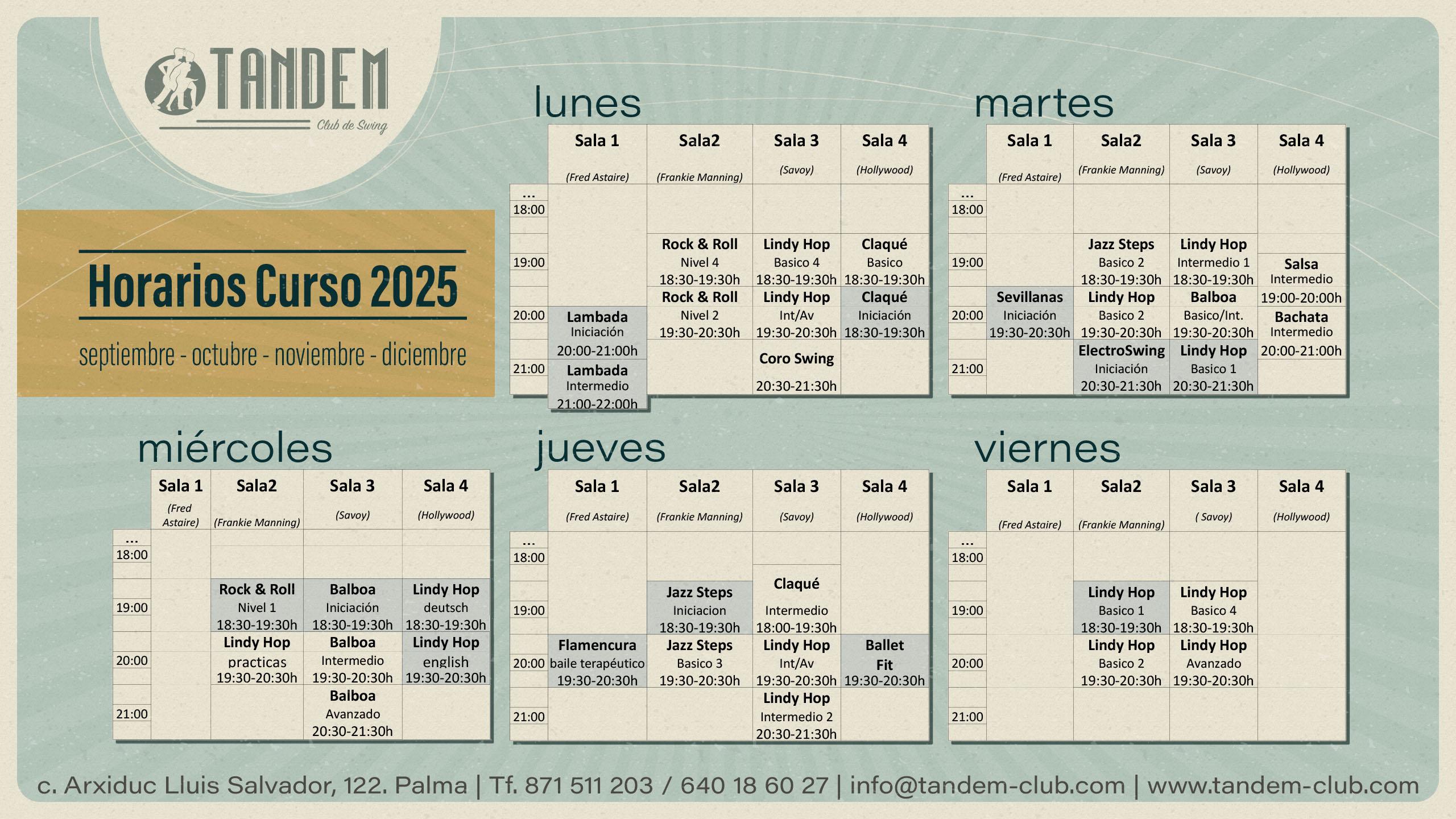 Horarios 3er Trimestre - Septiembre 25