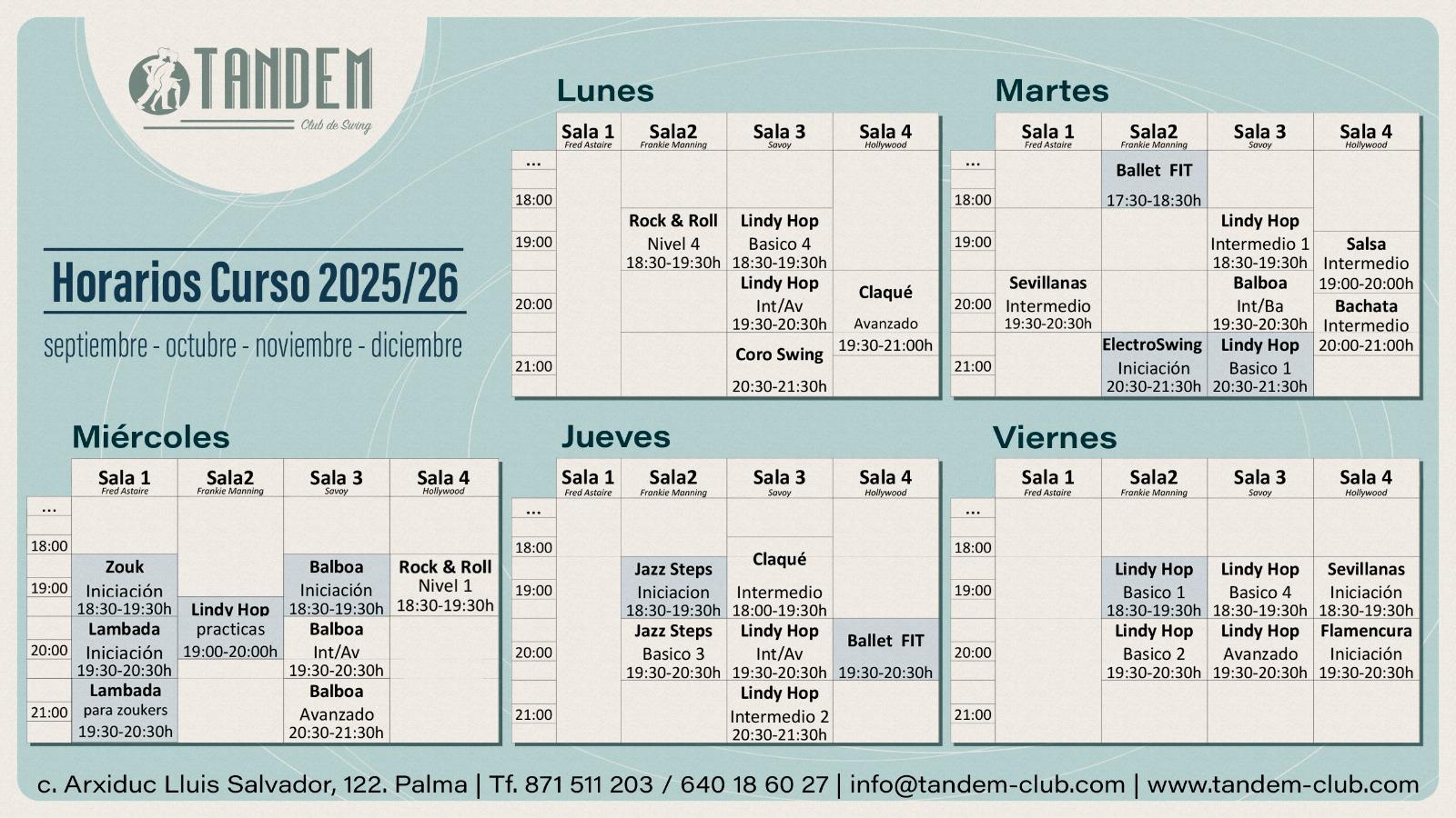 Horarios 3er Trimestre - Septiembre 25